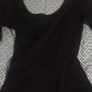 Black form fitting top